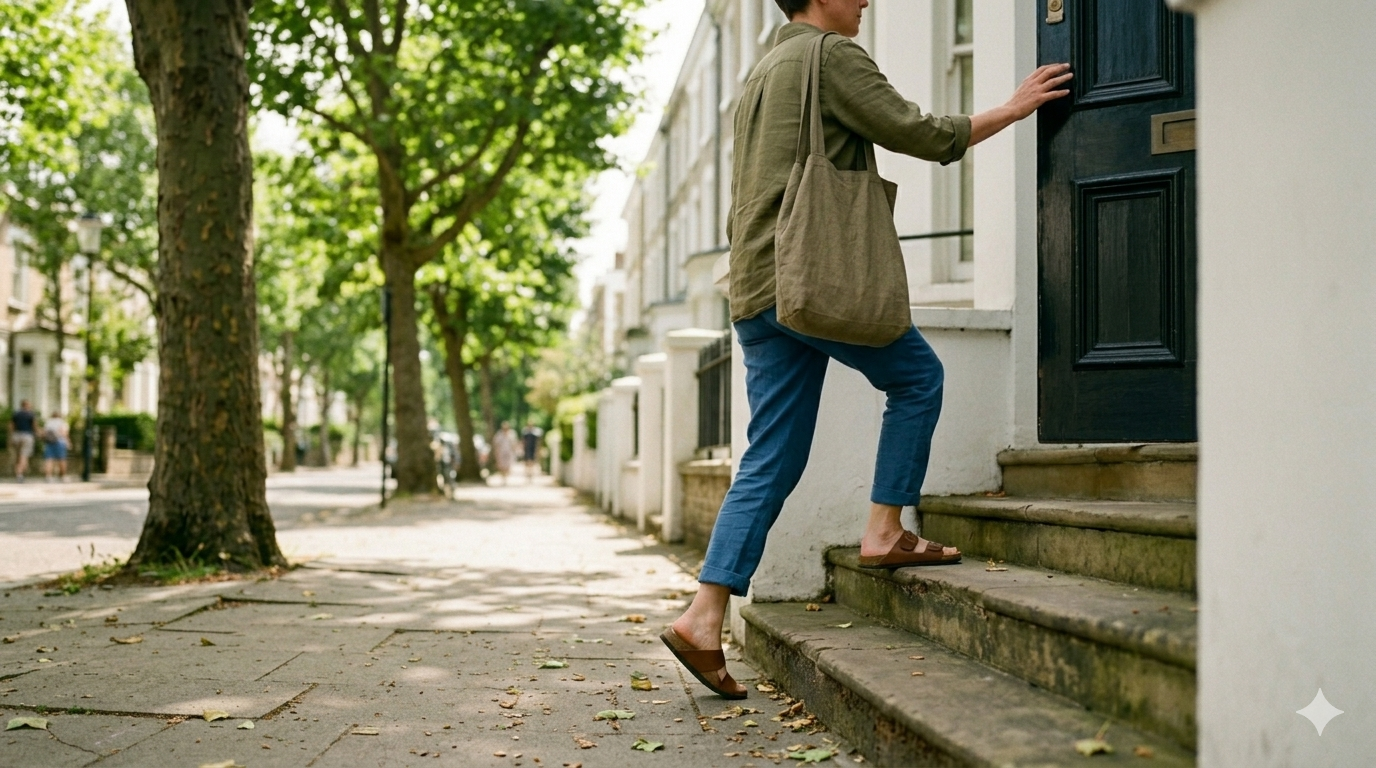 Pessoa caminhando em ambiente urbano representando diferentes contextos do dia a dia